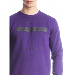 Paco & Co Ανδρικό Φούτερ με λαιμόκοψη 2288845 Μωβ