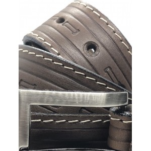 PLB Ζώνη Ανδρική Δερμάτινη Χειροποίητη Ελληνικής Κατασκευής vintage style 245/10 ΚΑΦΕ