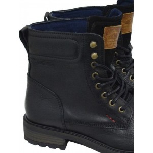 UrbanFly 5418 Δερμάτινα Μαύρα Ανδρικά Αρβυλάκια