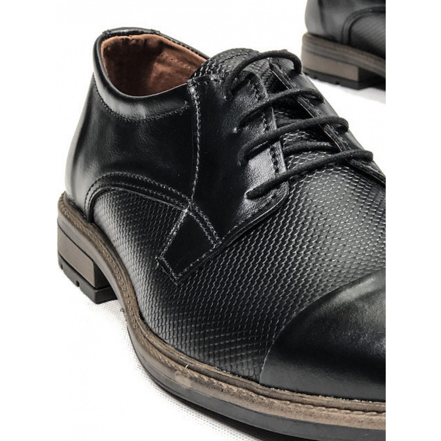 Ανδρικά δερμάτινα Παπουτσια χειροποίητα TSALIS SHOES 262/ΜΑΥΡΟ