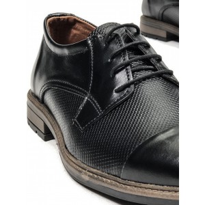 Ανδρικά δερμάτινα Παπουτσια χειροποίητα TSALIS SHOES 262/ΜΑΥΡΟ