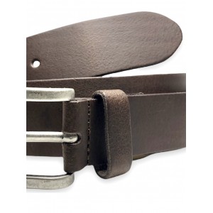 Aνδρική Ζώνη Δερμάτινη με φάρδος 3.5cm Petrol Industries 40381 Καφέ