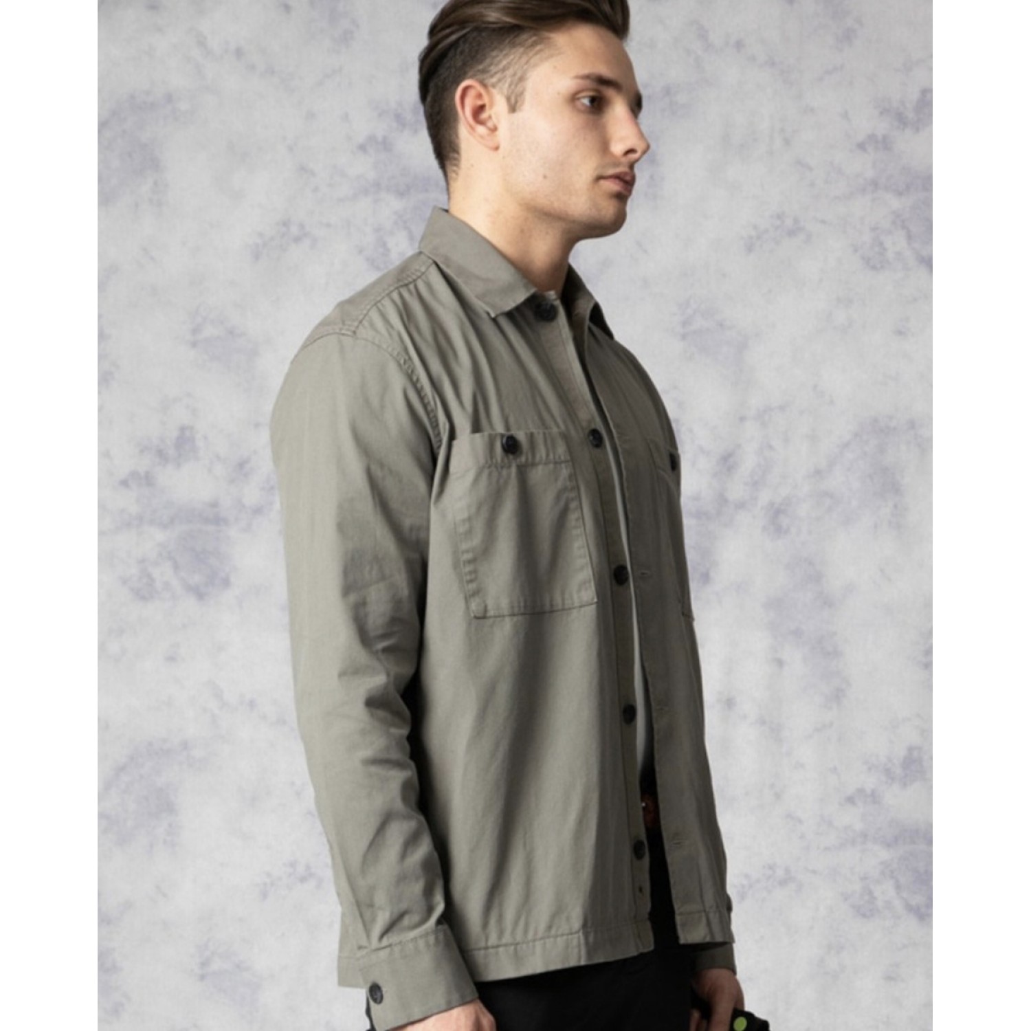 Nines Ανδρικο overshirt μακρυμάνικο 1H14700 ΧΑΚΙ