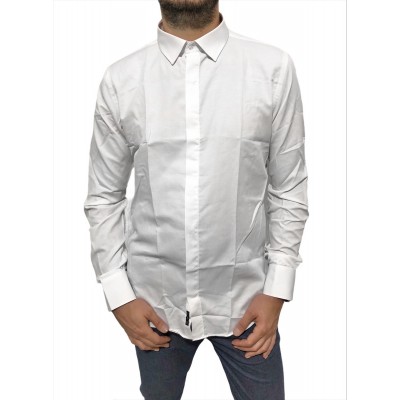 Ανδρικο μακρυμάνικο πουκαμισο επίσημο ανάγλυφο που επιδέχεται και μανικετόκουμπα CND 1001 Λευκό