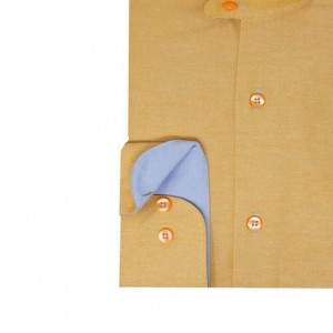 Life Style Butiken Ανδρικό Πουκάμισο Mao Slim Fit 21031 ΩΧΡΑ