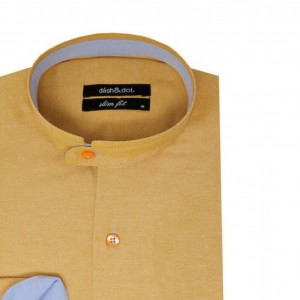 Life Style Butiken Ανδρικό Πουκάμισο Mao Slim Fit 21031 ΩΧΡΑ