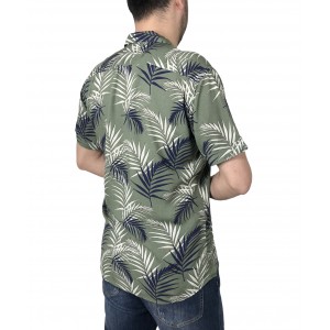 Ανδρικό κοντομάνικο πουκάμισο φλοράλ CND 3900 Πράσινο