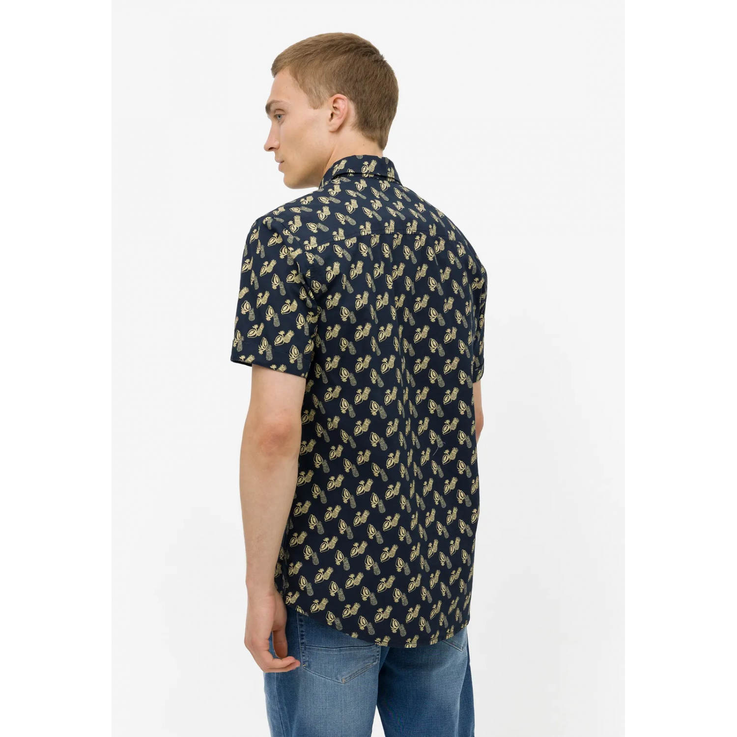 Ανδρικό κοντομάνικο Πουκάμισο με στάμπα TIFOSSI 10043380 ΜΠΛΕ