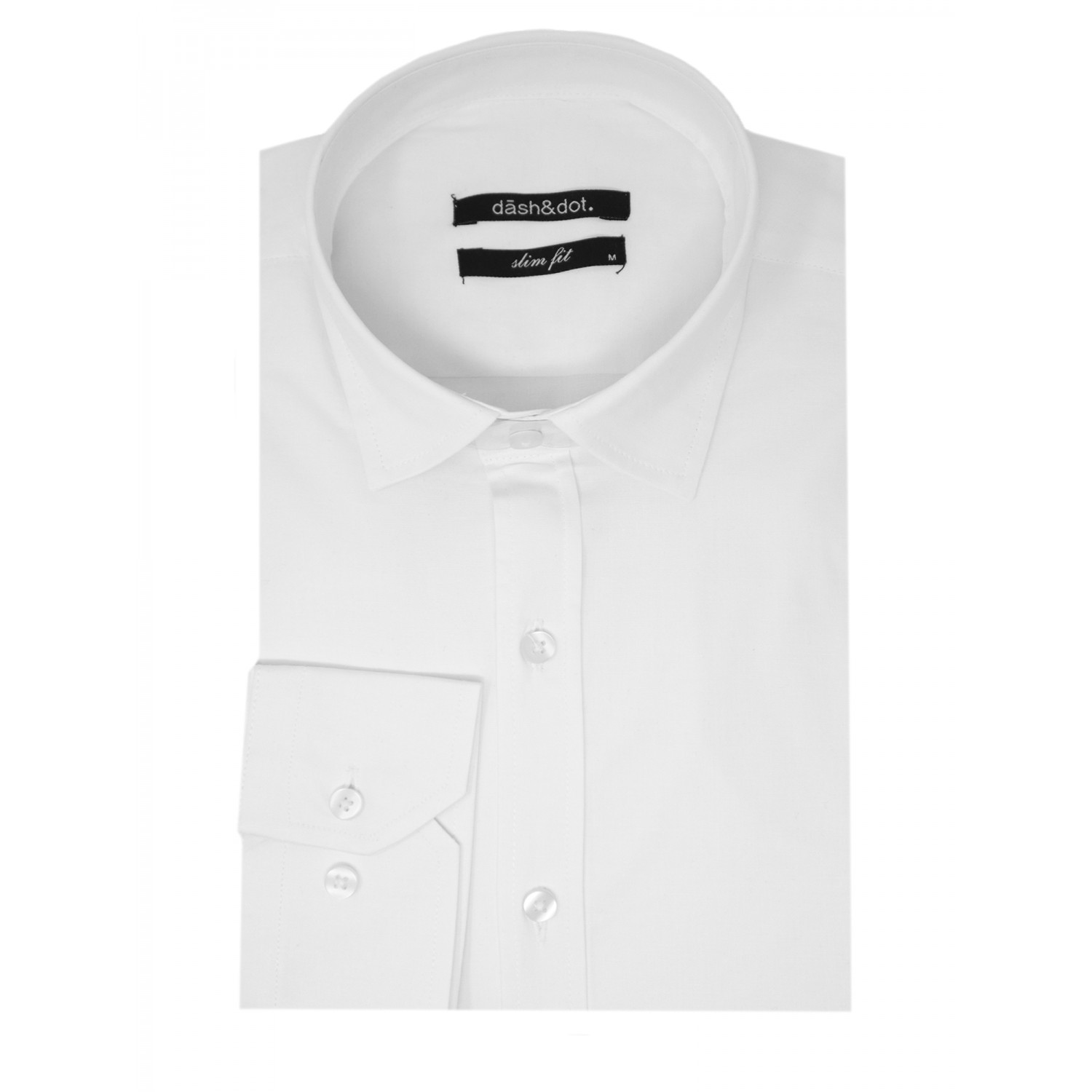 Dash & Dot Ανδρικό μακρυμάνικο πουκάμισο 22080 Λευκό