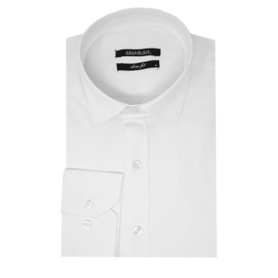 Dash & Dot Ανδρικό μακρυμάνικο πουκάμισο 22080 Λευκό