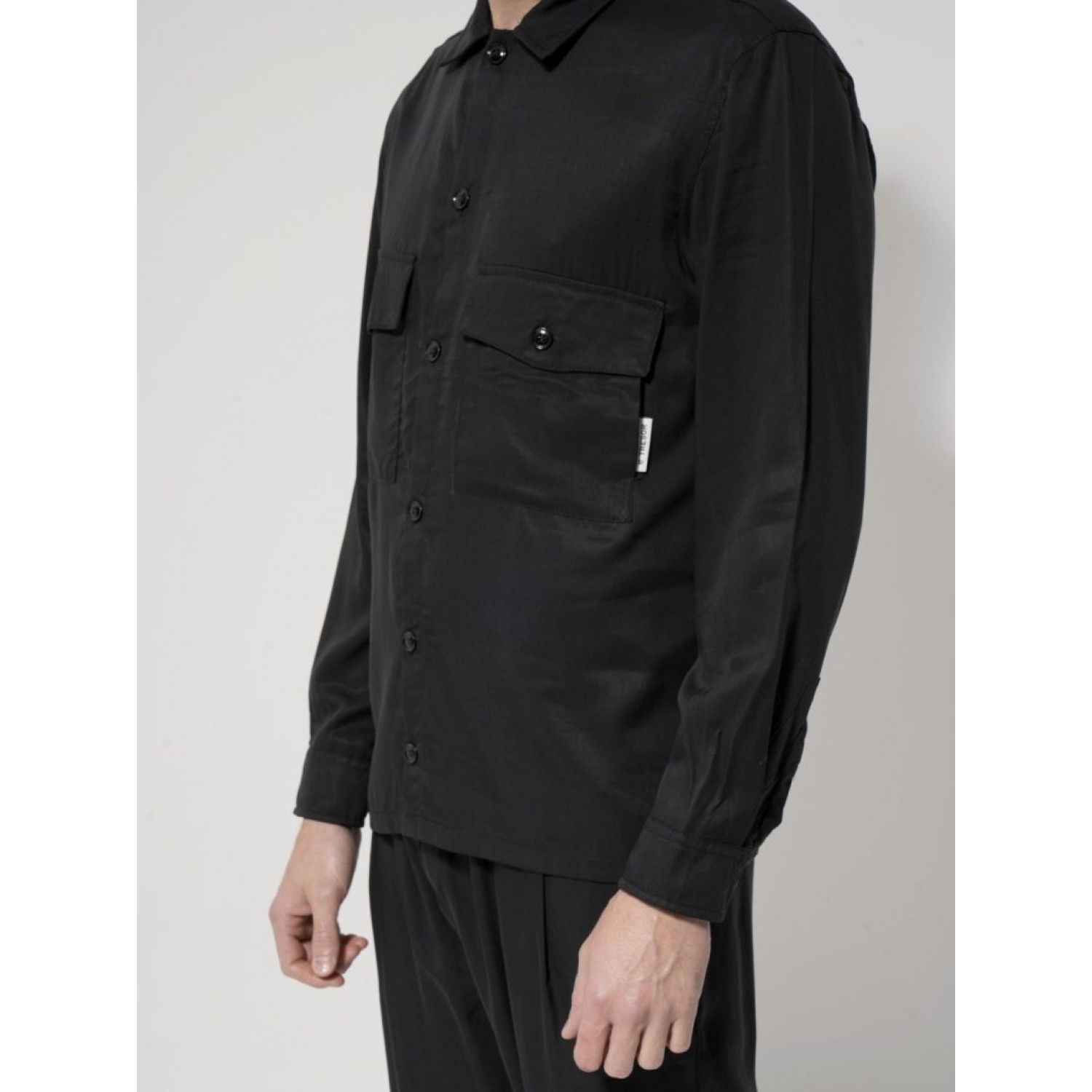 Life Style Butiken LS2182 Μαύρο Ανδρικό πουκάμισο Άνετη Εφαρμογή 