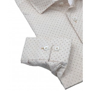 Dash & Dot 23035 Σομόν Ανδρικό Μακρυμάνικο πουκάμισο Slim Fit 