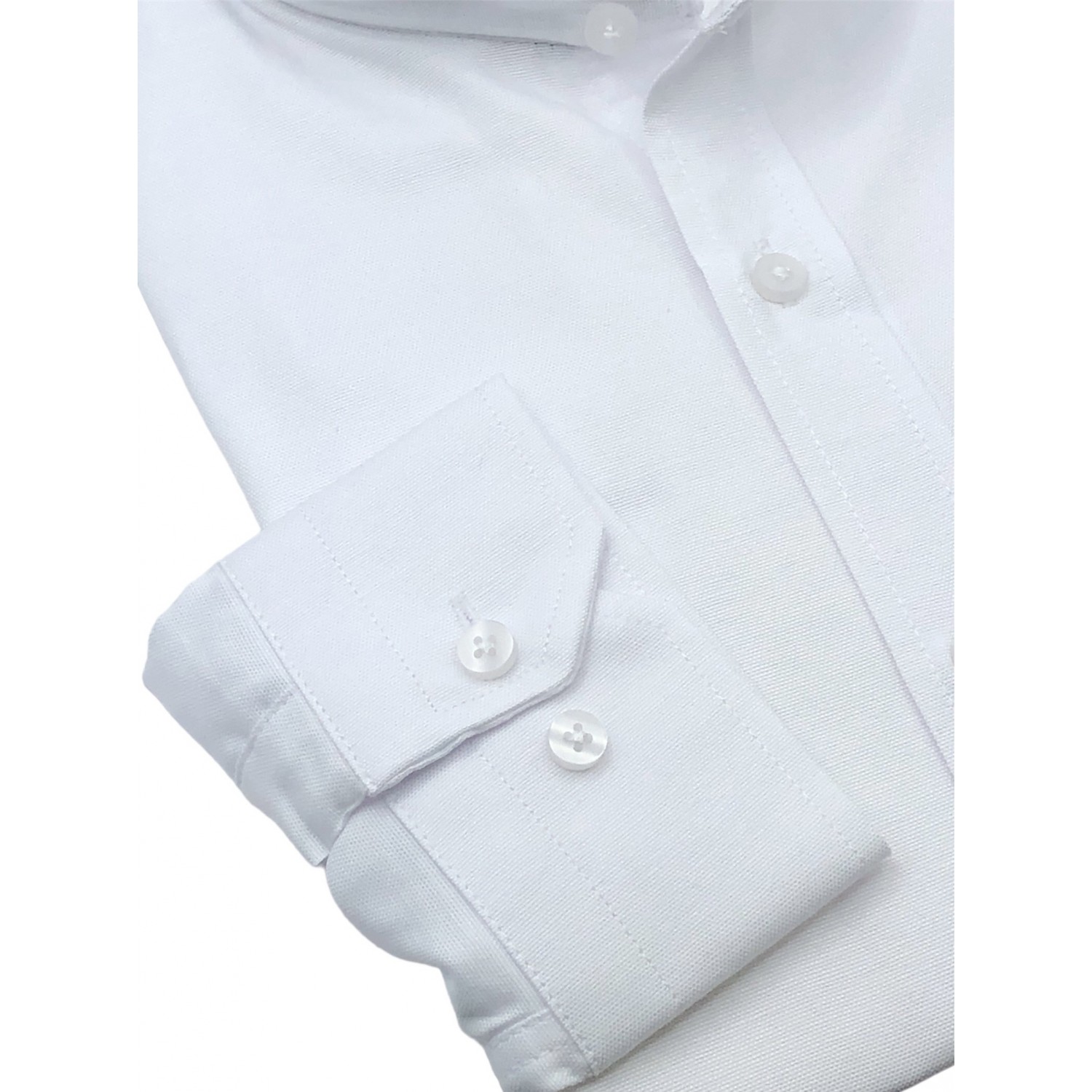 Dash & Dot 24619 Λευκό Ανδρικό Μακρυμάνικο πουκάμισο με Μάο γιακά Slim Fit 