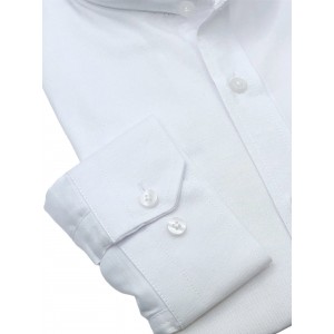 Dash & Dot 24619 Λευκό Ανδρικό Μακρυμάνικο πουκάμισο με Μάο γιακά Slim Fit 