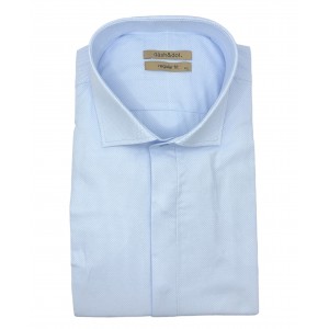 Dash & Dot 24739 Σιέλ Ανδρικό Μακρυμάνικο πουκάμισο Regular Fit 