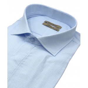 Dash & Dot 24739 Σιέλ Ανδρικό Μακρυμάνικο πουκάμισο Regular Fit 