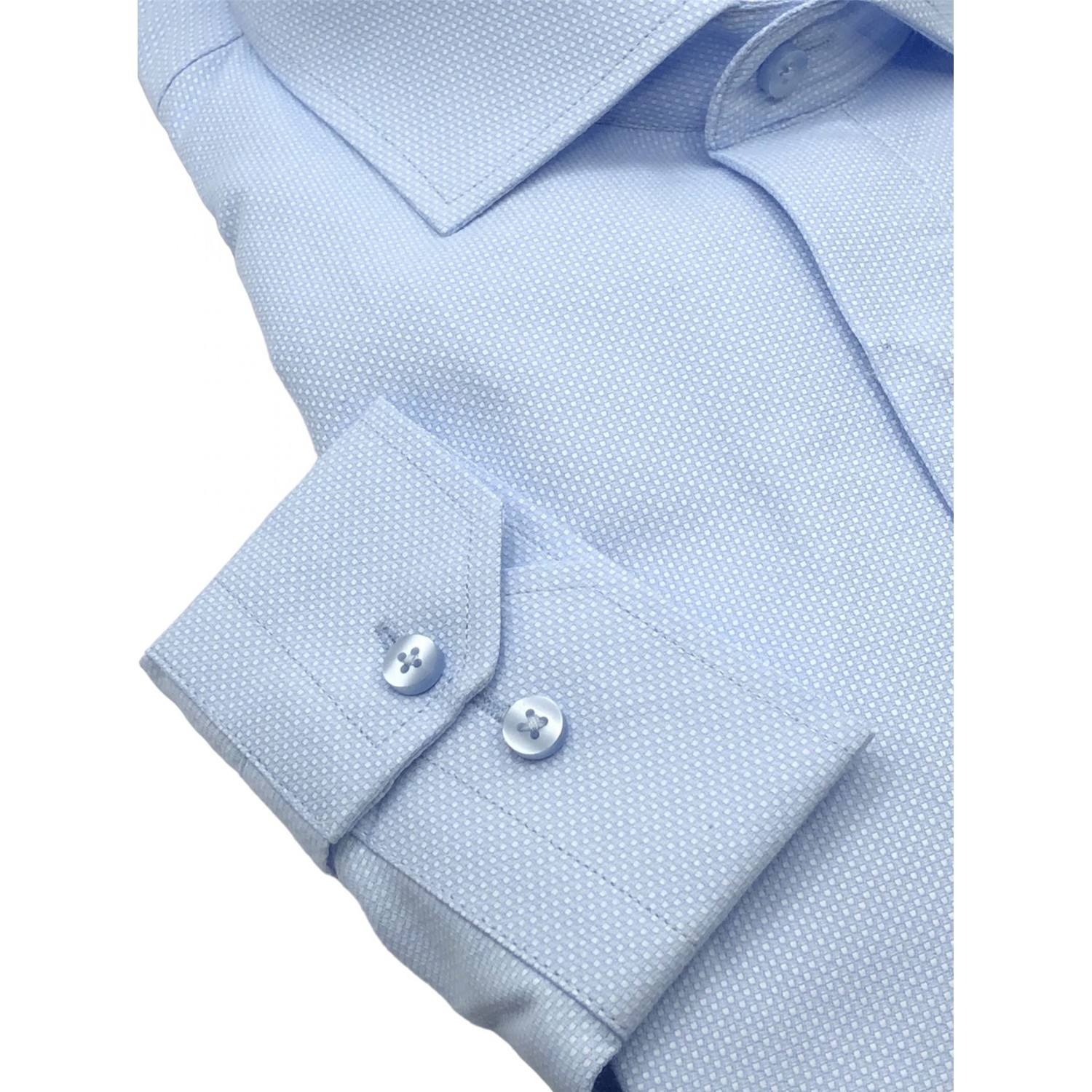 Dash & Dot 24739 Σιέλ Ανδρικό Μακρυμάνικο πουκάμισο Regular Fit 