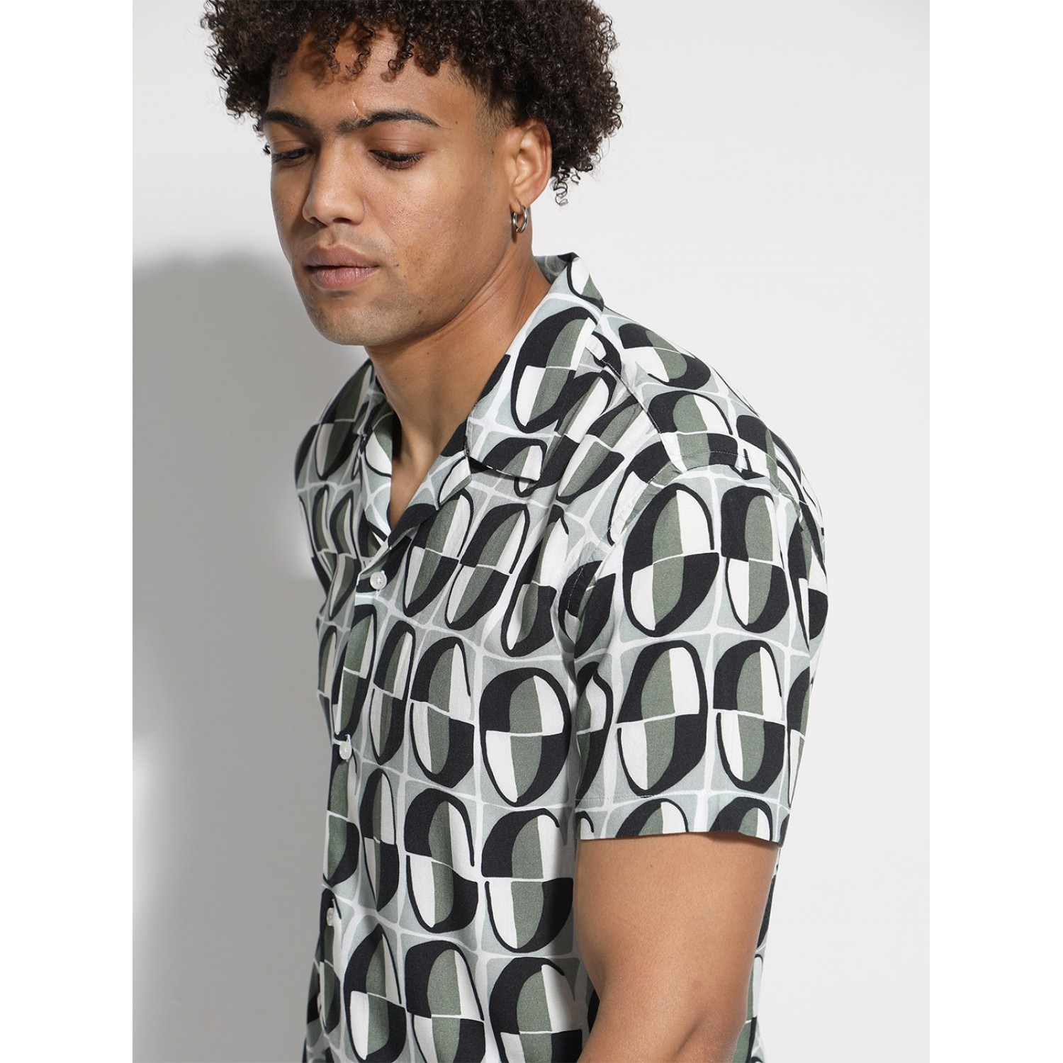 TRESOR Ανδρικό Κοντομάνικο Πουκάμισο COLOMBIA 33-7381 Πράσινο