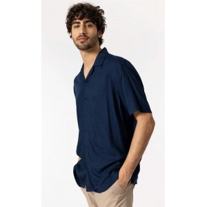 Ανδρικό κοντομάνικο πουκάμισο Relaxed Fit TIFFOSI 10049978 NAVY