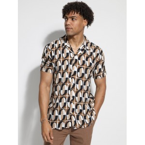 TRESOR Ανδρικό Κοντομάνικο Πουκάμισο COLOMBIA 33-7381 Καμηλό