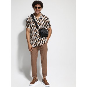 TRESOR Ανδρικό Κοντομάνικο Πουκάμισο COLOMBIA 33-7381 Καμηλό