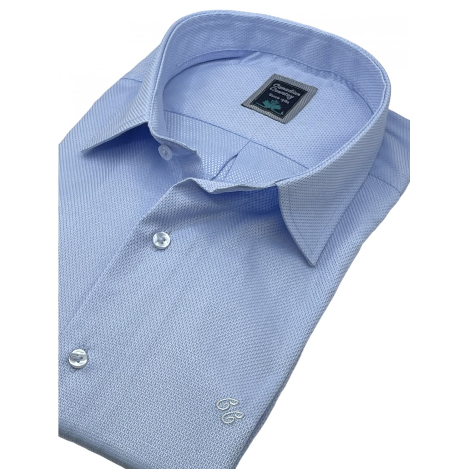 Life Style Butiken 7100/3 Σιέλ Ανδρικό Μακρυμάνικο πουκάμισο Άνετη Εφαρμογή