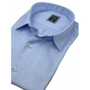 Life Style Butiken 7100/3 Σιέλ Ανδρικό Μακρυμάνικο πουκάμισο Άνετη Εφαρμογή