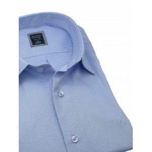 Life Style Butiken 7100/3 Σιέλ Ανδρικό Μακρυμάνικο πουκάμισο Άνετη Εφαρμογή