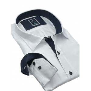 Life Style Butiken 800/6 Λευκό Ανδρικό Μακρυμάνικο πουκάμισο Άνετη Εφαρμογή