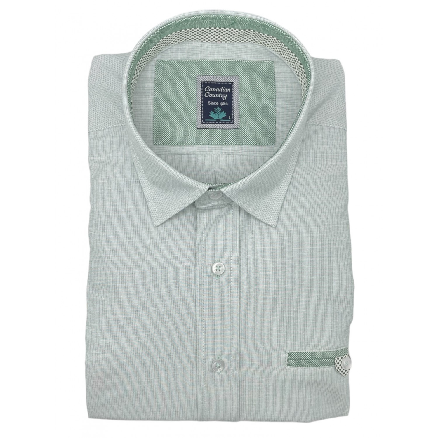 Life Style Butiken 8350/7 Μέντα Ανδρικό Μακρυμάνικο πουκάμισο Άνετη Εφαρμογή