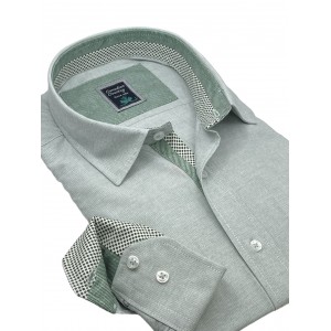 Life Style Butiken 8350/7 Μέντα Ανδρικό Μακρυμάνικο πουκάμισο Άνετη Εφαρμογή