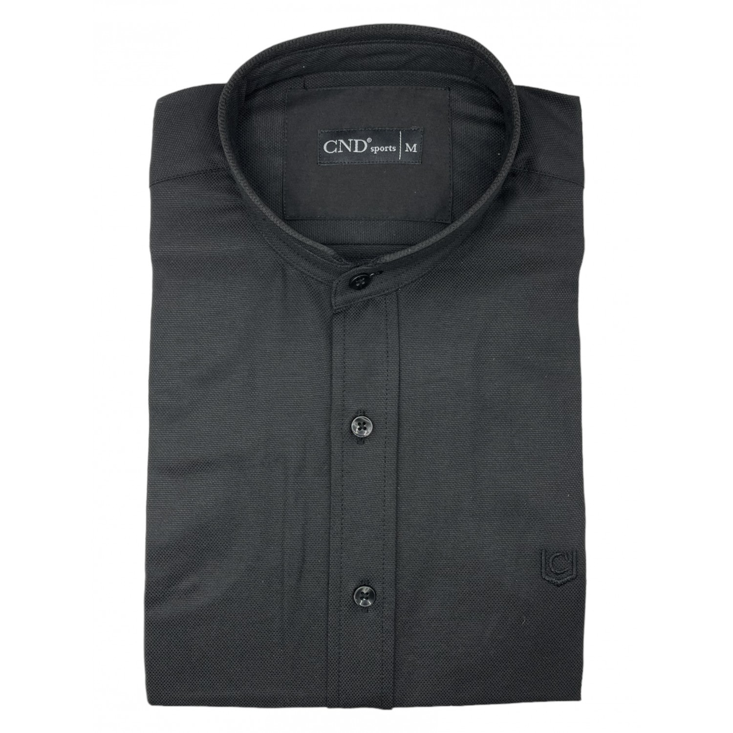 Life Style Butiken 8550/1 Μαύρο Ανδρικό Μακρυμάνικο πουκάμισο Μάο Slim Fit