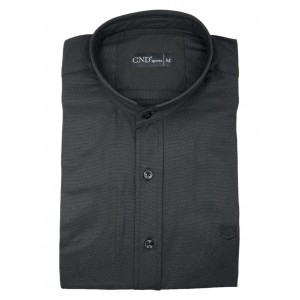 Life Style Butiken 8550/1 Μαύρο Ανδρικό Μακρυμάνικο πουκάμισο Μάο Slim Fit