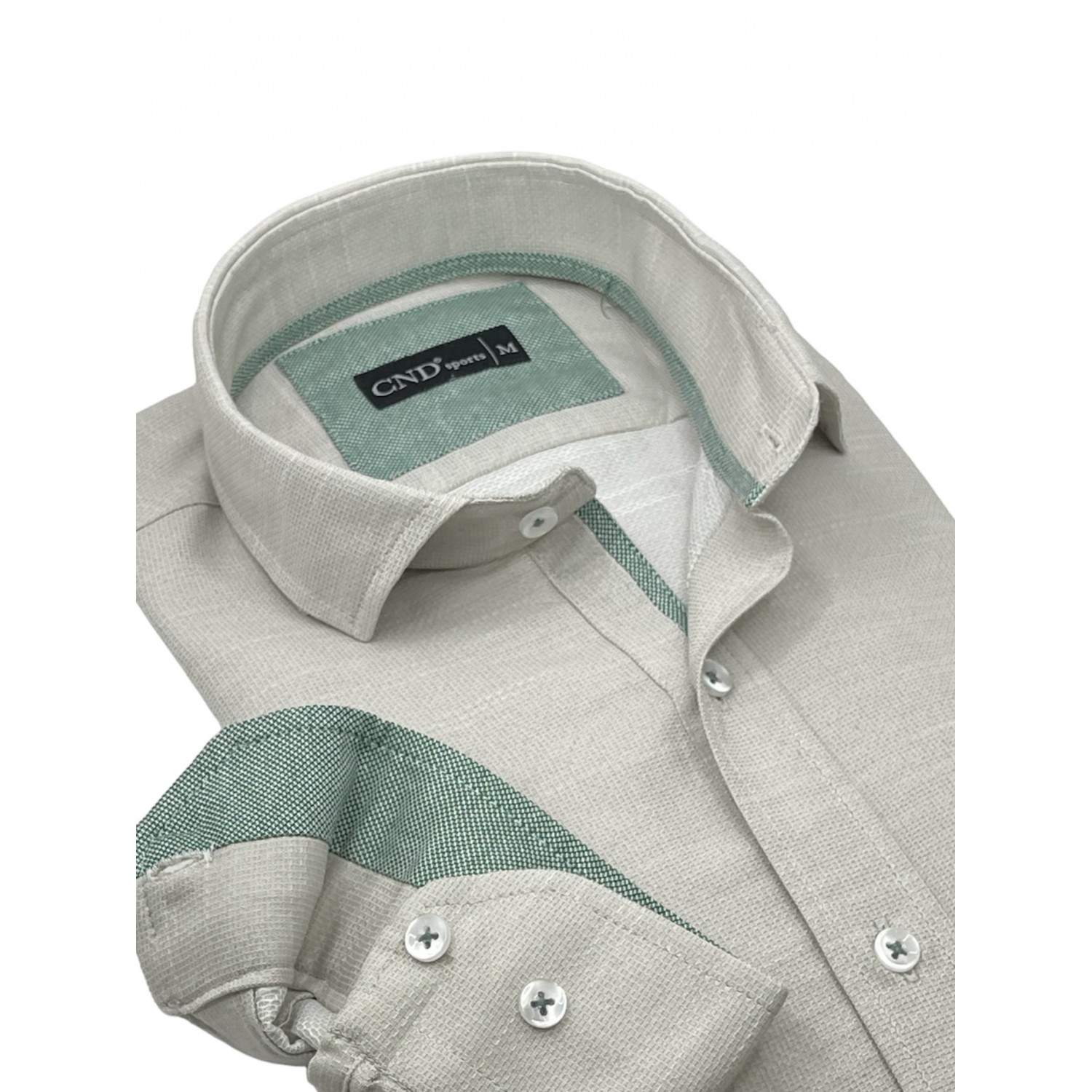 Life Style Butiken 8800/1 Μπεζ Ανδρικό Μακρυμάνικο πουκάμισο Slim Fit