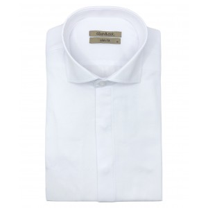 Dash & Dot 24635 Λευκό Ανδρικό Μακρυμάνικο πουκάμισο Slim Fit