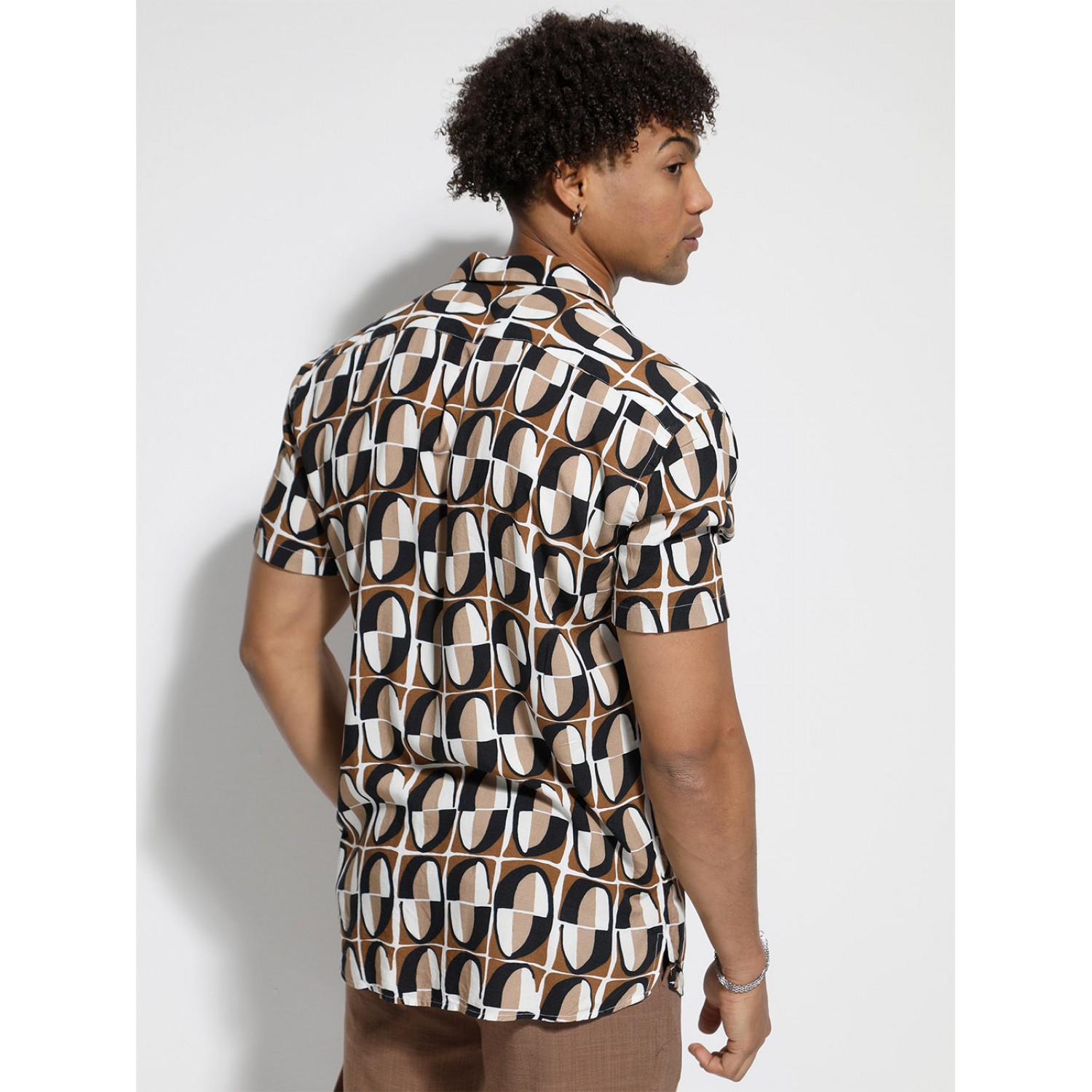 TRESOR Ανδρικό Κοντομάνικο Πουκάμισο COLOMBIA 33-7381 Καμηλό