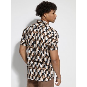 TRESOR Ανδρικό Κοντομάνικο Πουκάμισο COLOMBIA 33-7381 Καμηλό