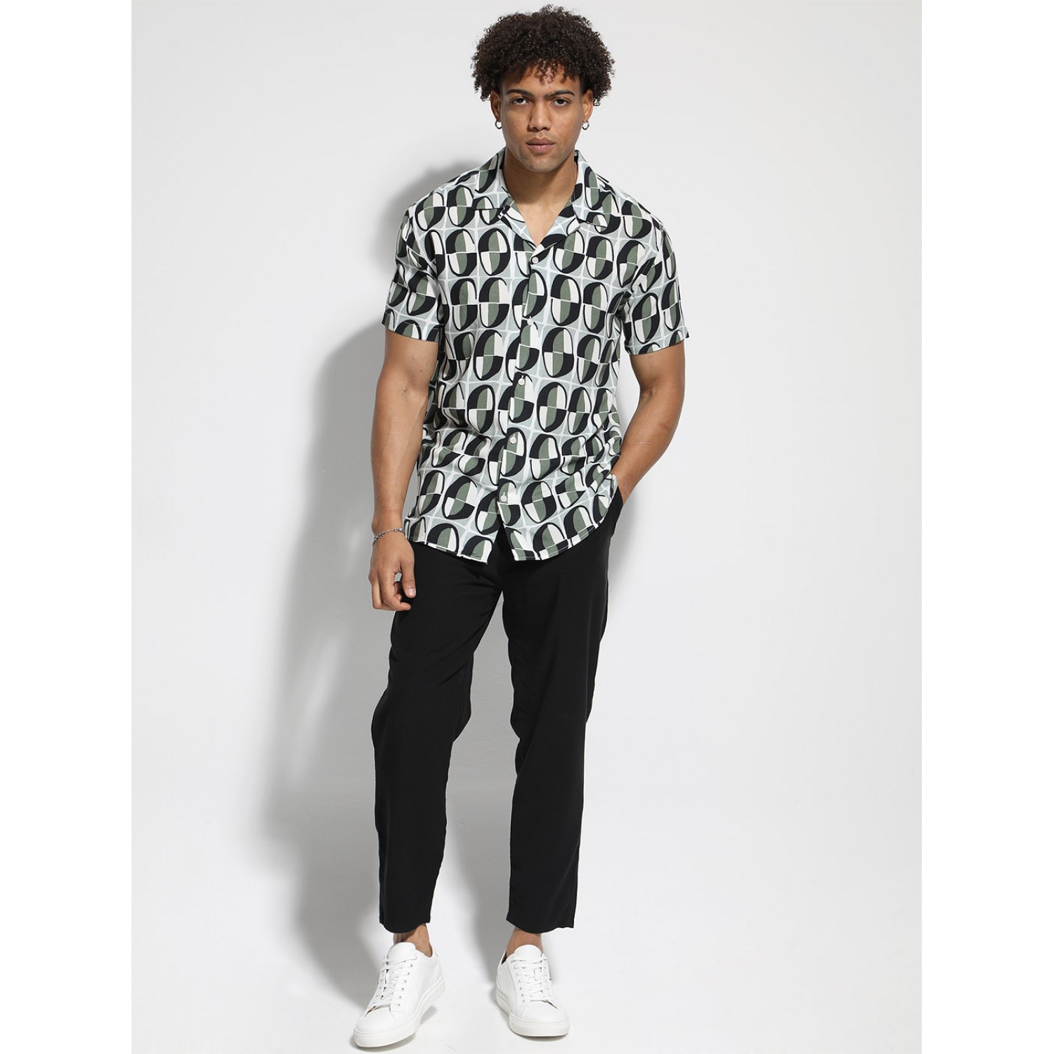 TRESOR Ανδρικό Κοντομάνικο Πουκάμισο COLOMBIA 33-7381 Πράσινο