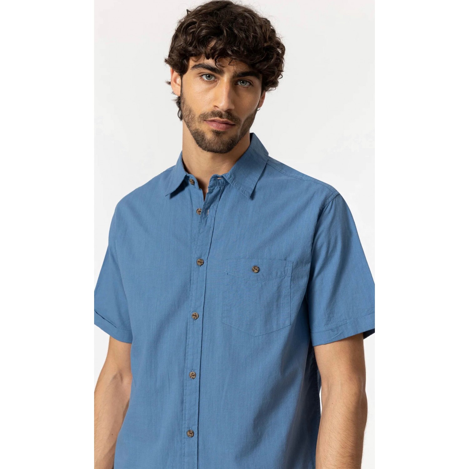 Ανδρικό Κοντομάνικο Πουκάμισο TIFFOSI 10049965 ΣΙΕΛ