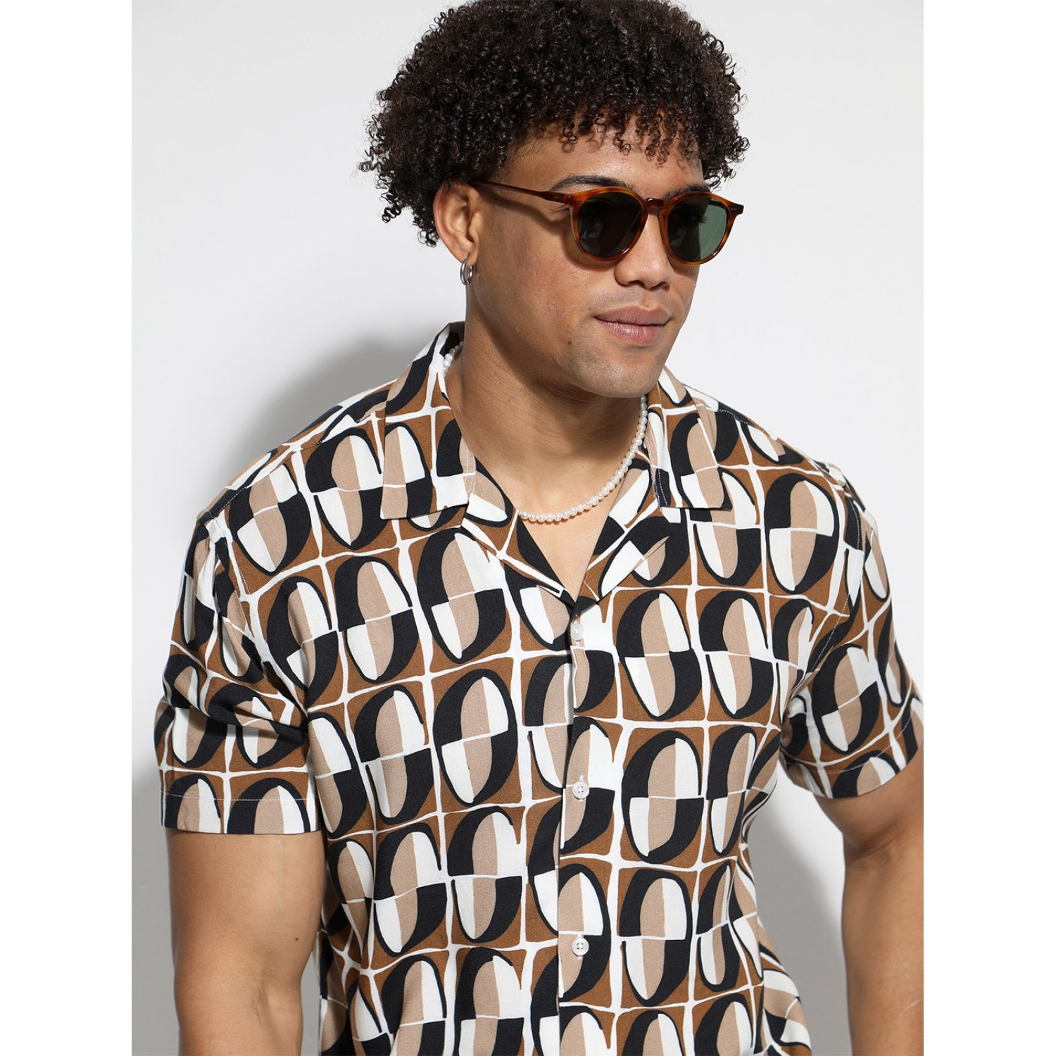 TRESOR Ανδρικό Κοντομάνικο Πουκάμισο COLOMBIA 33-7381 Καμηλό