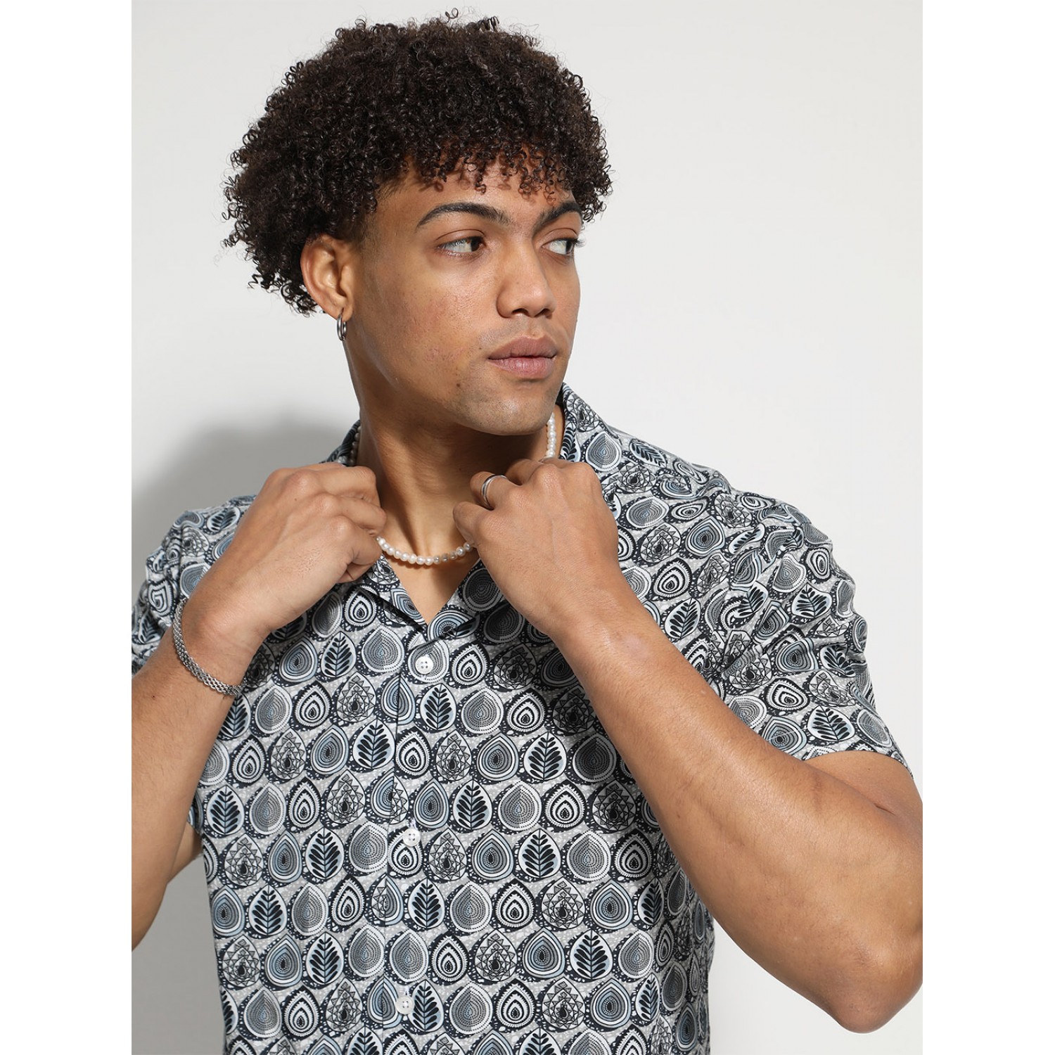 TRESOR Ανδρικό Κοντομάνικο Πουκάμισο PAERTE 33-7380 ΓΚΡΙ-ΣΙΕΛ