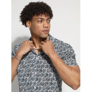 TRESOR Ανδρικό Κοντομάνικο Πουκάμισο PAERTE 33-7380 ΓΚΡΙ-ΣΙΕΛ