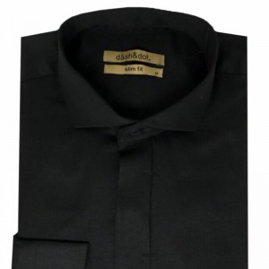 Life Style Bytiken Ανδρικό Μακρυμάνικο πουκάμισο Slim Fit LS124641/03 Black 