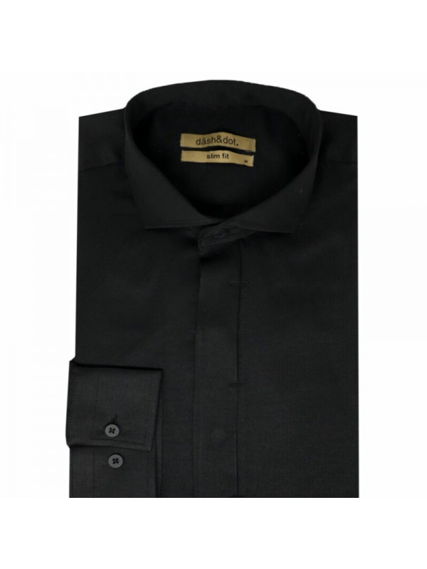 Life Style Bytiken Ανδρικό Μακρυμάνικο πουκάμισο Slim Fit LS124641/03 Black 