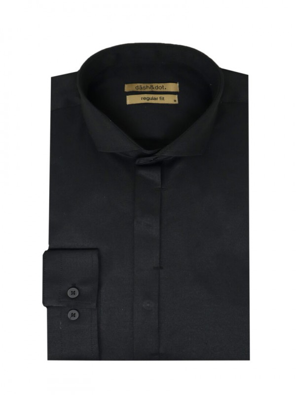 Life Style Bytiken Ανδρικό Μακρυμάνικο πουκάμισο Regular Fit LS124752/03 Black
