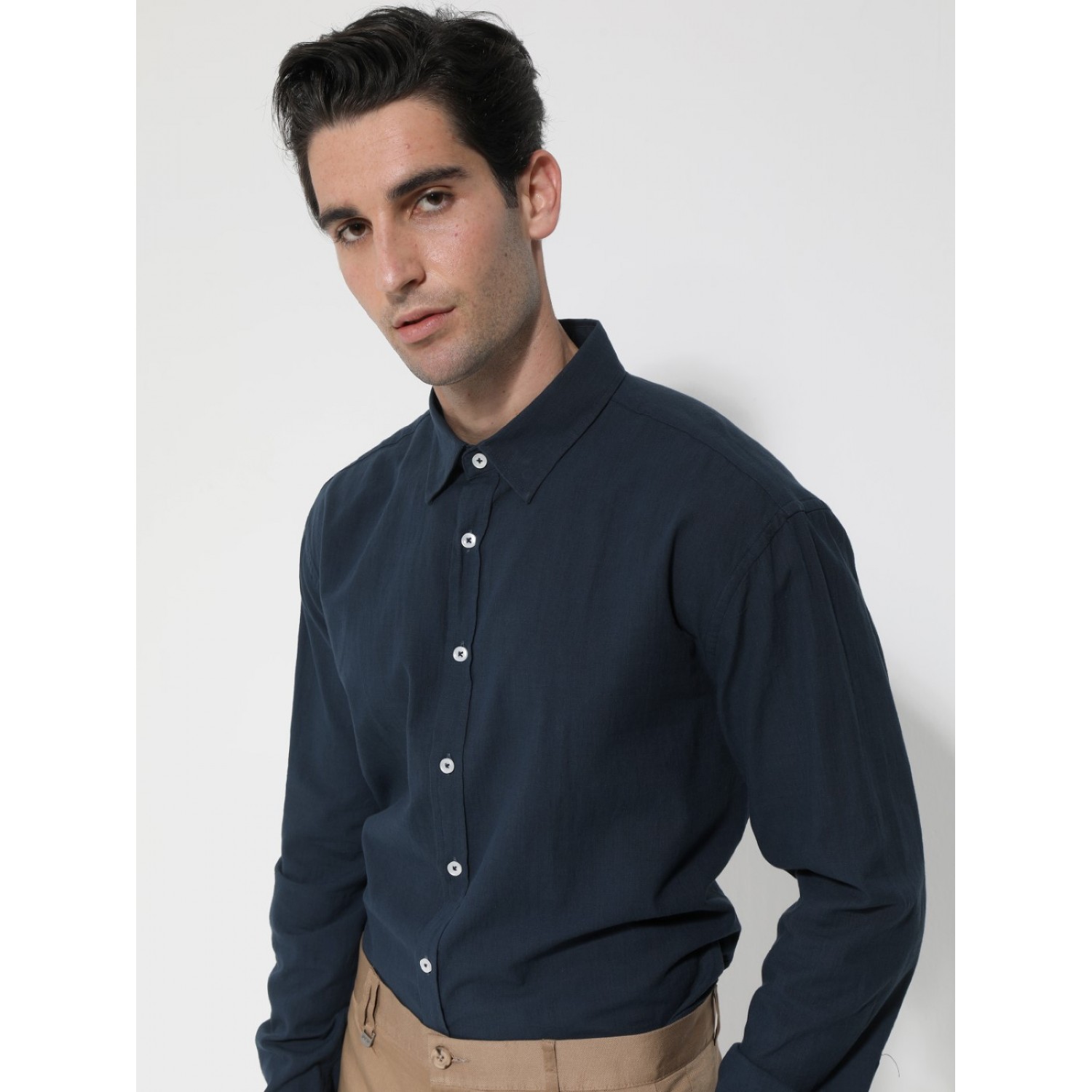 Life Style Butiken LS338156 Navy Ανδρικό Πουκάμισο Regular