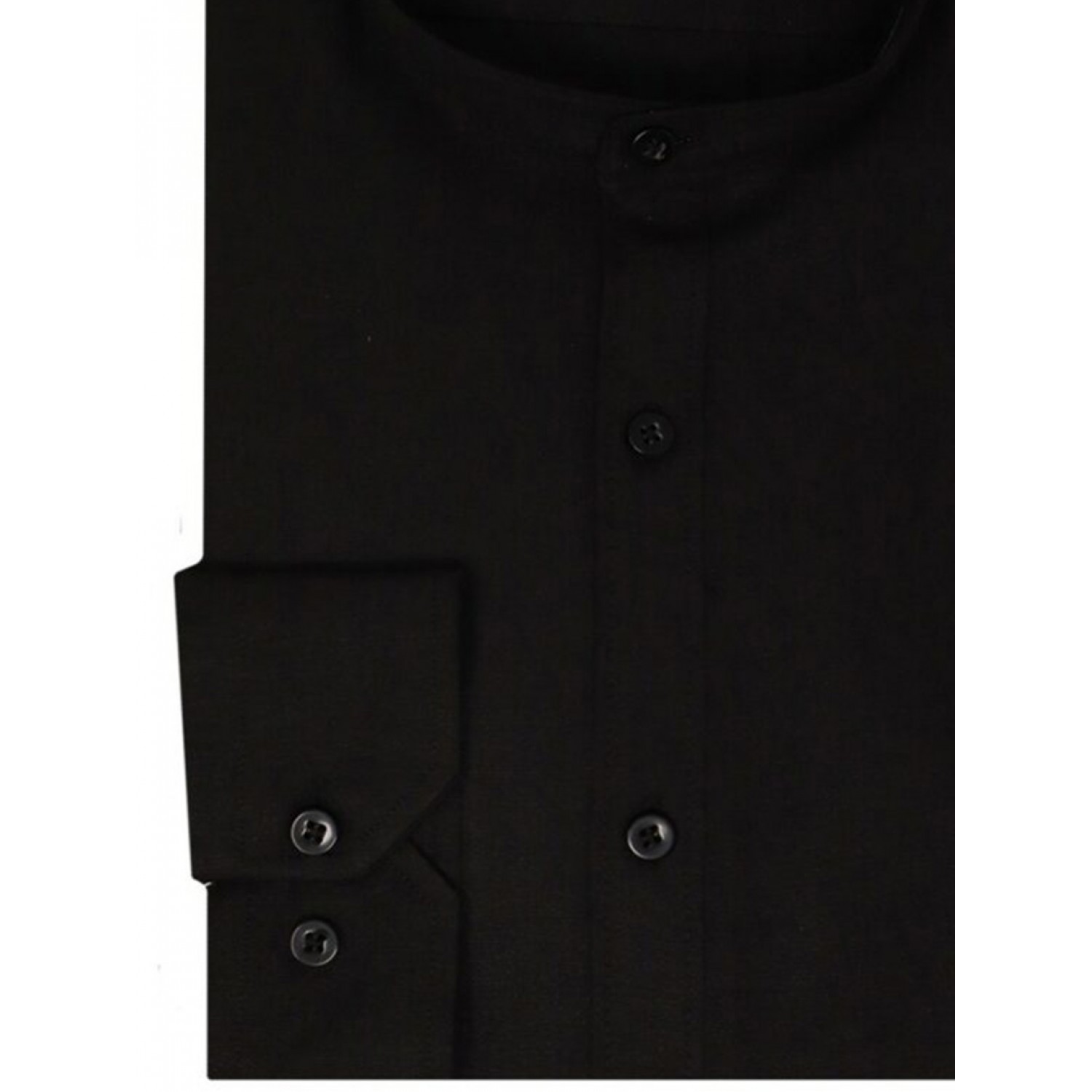 Life Style Butiken Ανδρικό Μακρυμάνικο πουκάμισο με Μάο γιακά LS124715 Black 