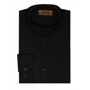 Life Style Butiken Ανδρικό Μακρυμάνικο πουκάμισο με Μάο γιακά LS124715 Black 