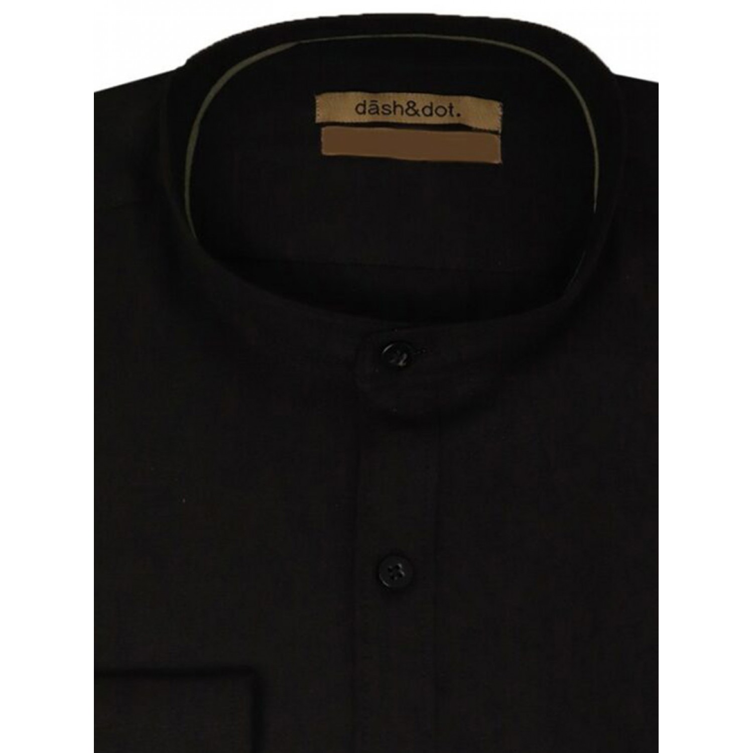 Life Style Butiken Ανδρικό Μακρυμάνικο πουκάμισο με Μάο γιακά LS124715 Black 