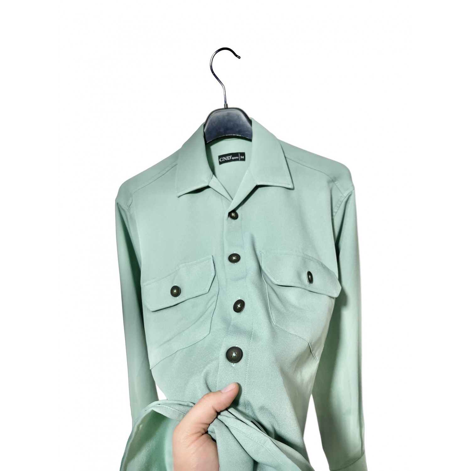 Life Style Butiken 8950/5 Μέντα Ανδρικό Μακρυμάνικο πουκάμισο Άνετη Εφαρμογή